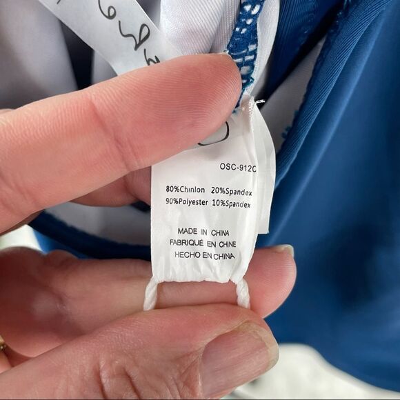 Cupshe Sparkle In The Sun Cut Out High WaistOne Piece Bathing Suit Large - Picture 9 of 10